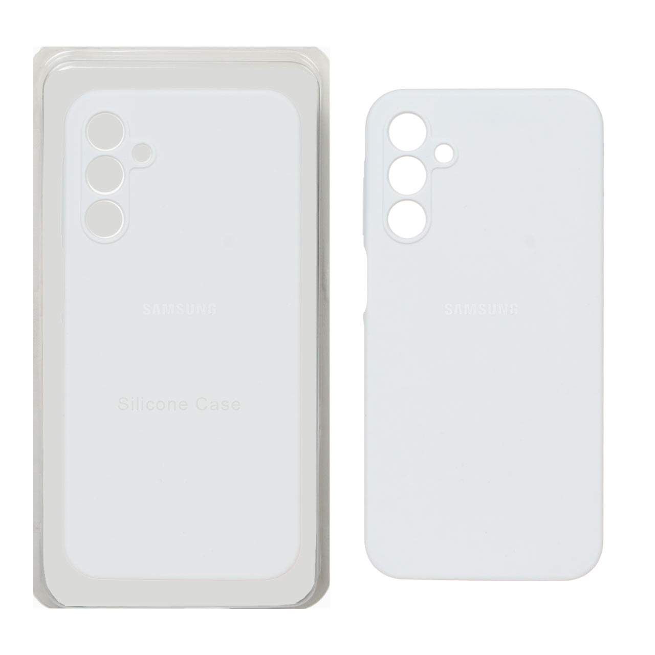 قاب سیلیکونی پاک کنی محافظ لنزدار اورجینال Samsung Galaxy A15 - سفید (پک اصلی)